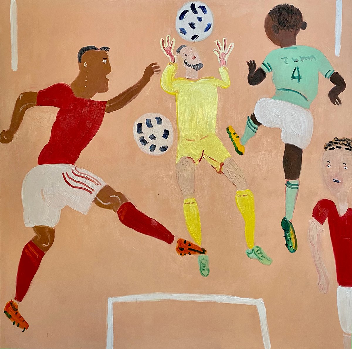 Georgia Hayes painting, Playing the Game 2021