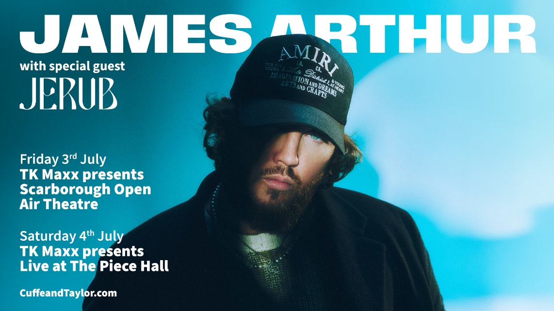 Rising star JERUB to join James Arthur as special guest for Yorkshire dates