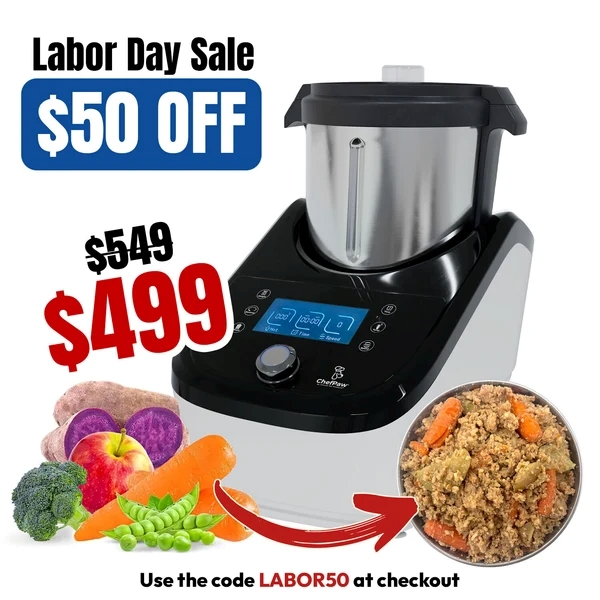Modern kitchen appliance with digital display and assorted vegetables