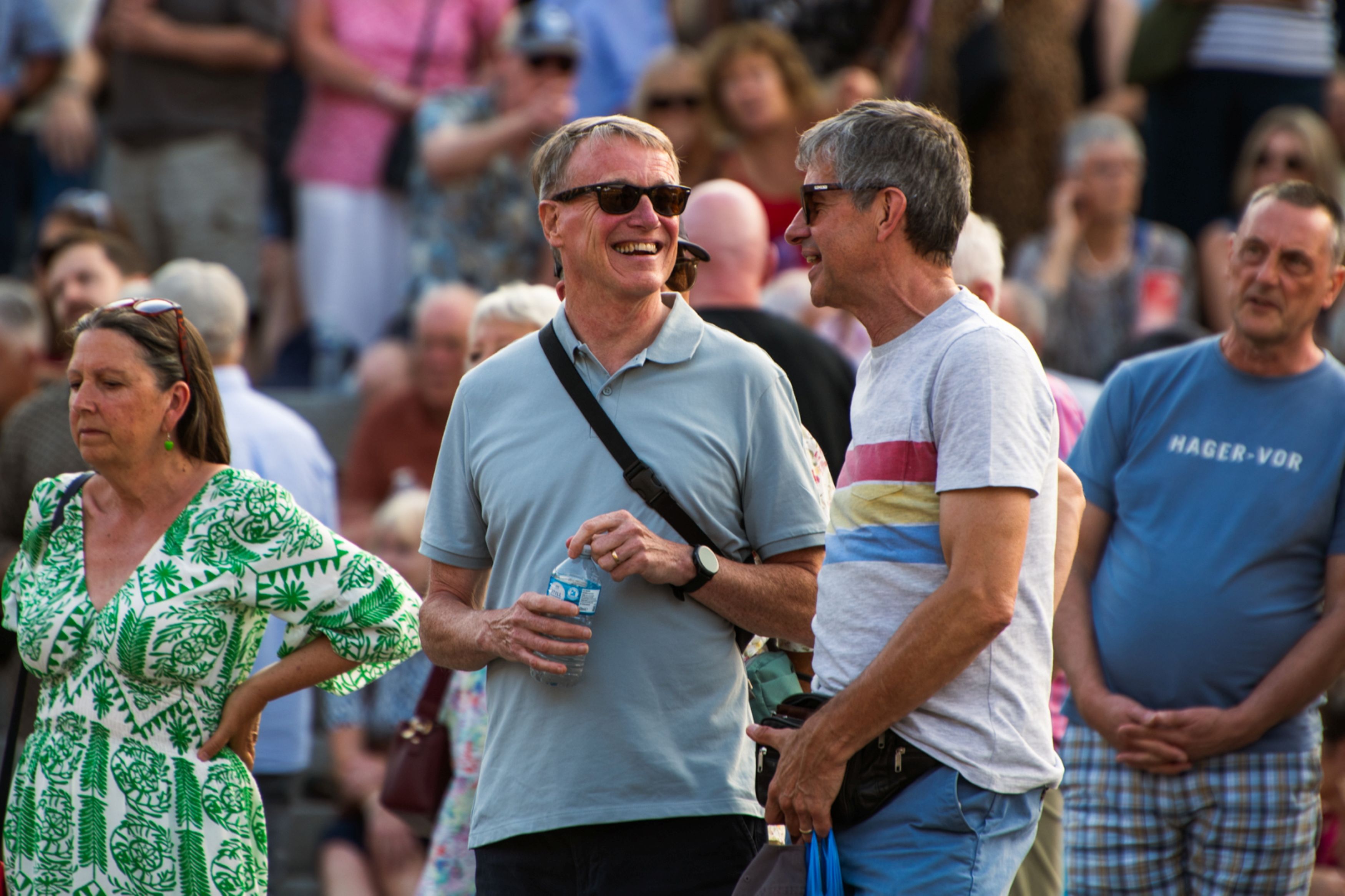 Crowd of people enjoying a sunny day at a Yorkshire event