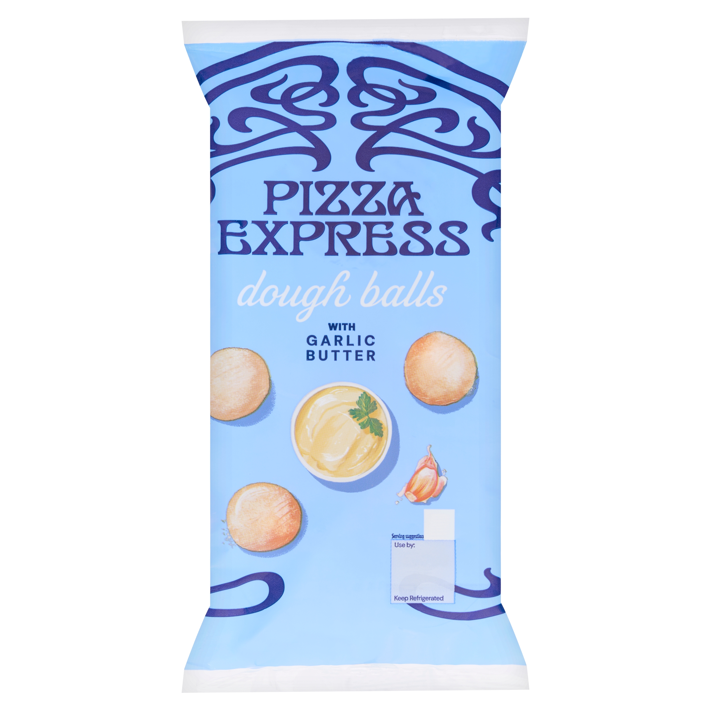 Pizza Express dough balls packaging with garlic butter