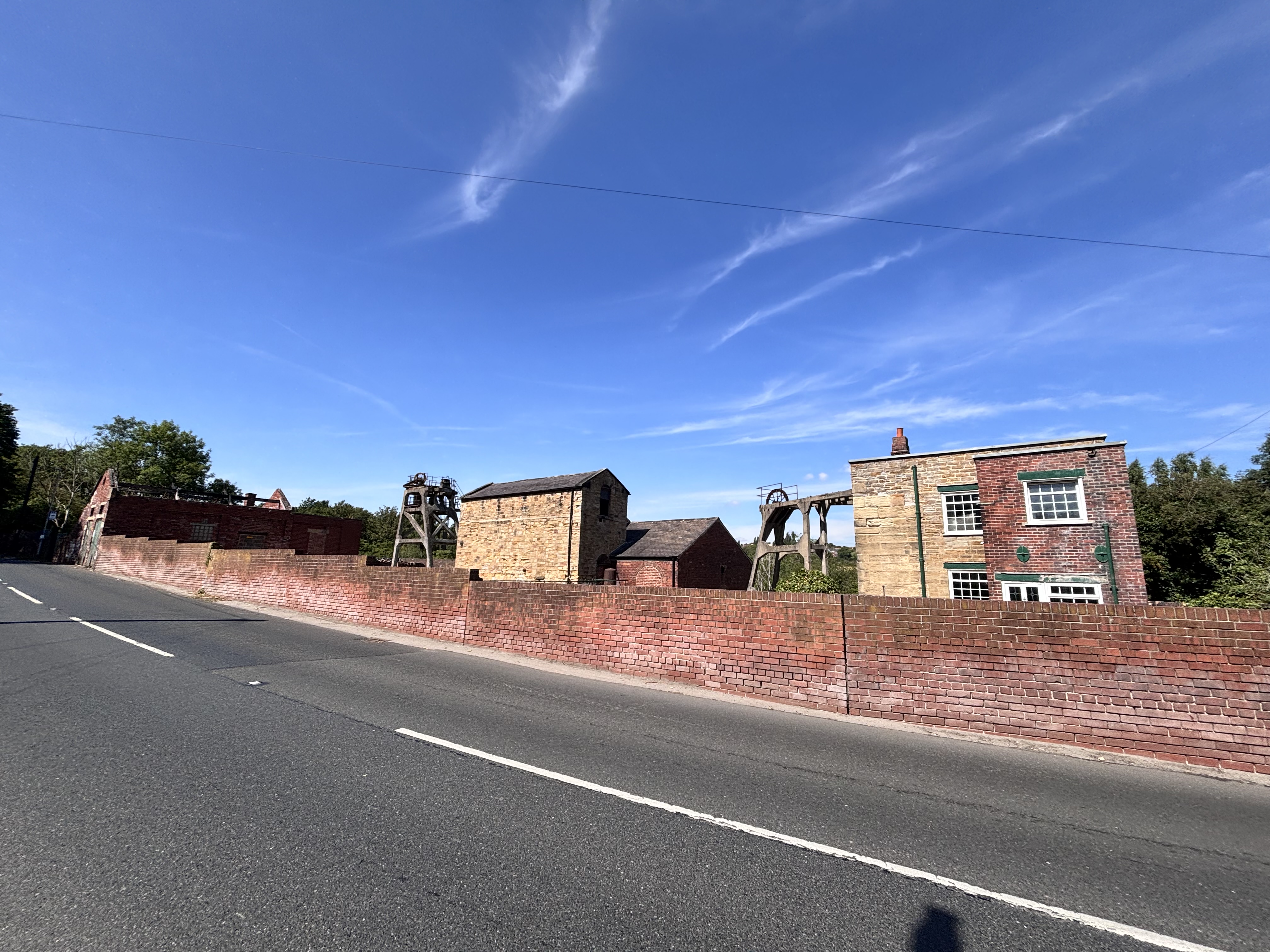 Historic brick and stone buildings at Elsecar Heritage Centre