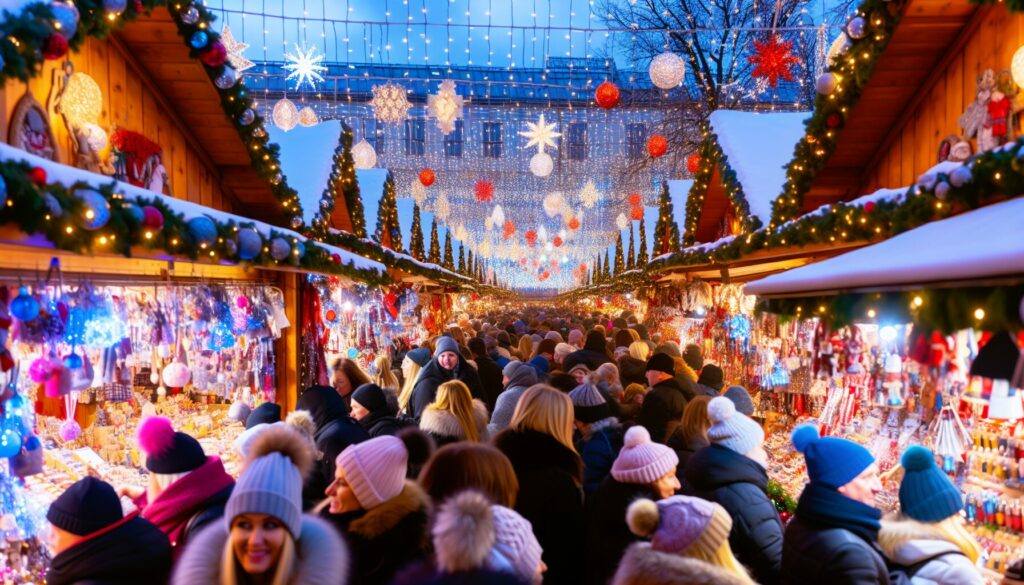 Festive atmosphere at Skipton Christmas Market