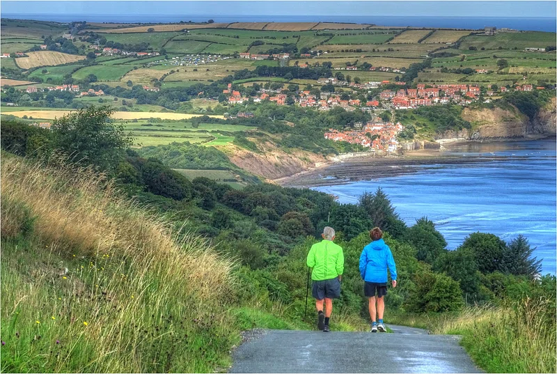 walkers in Whitby
