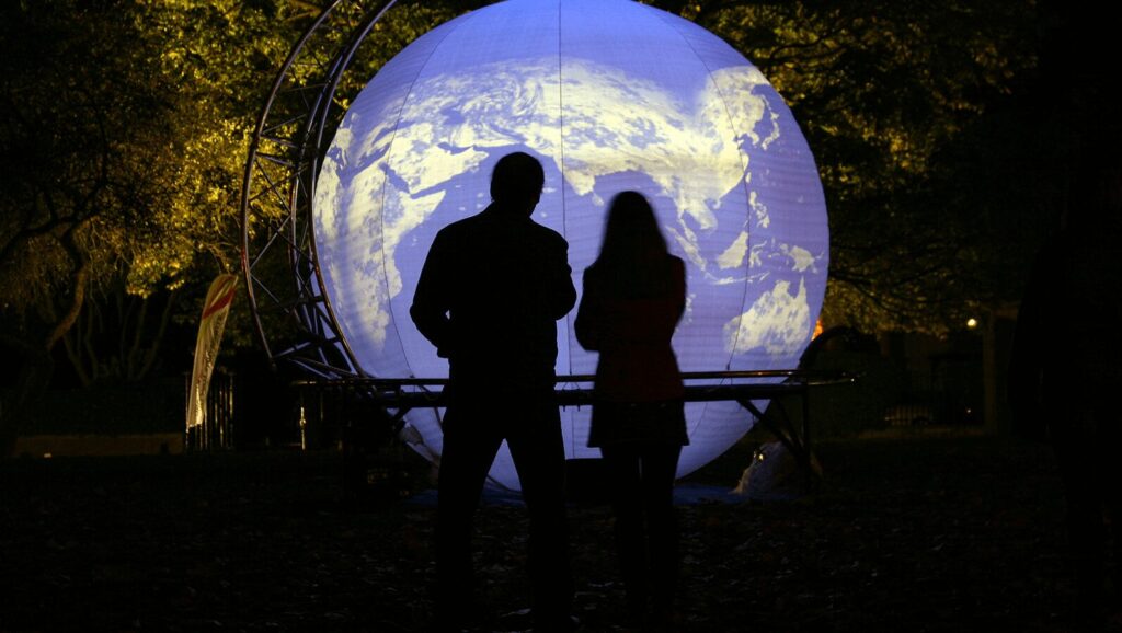 Giant glowing ball