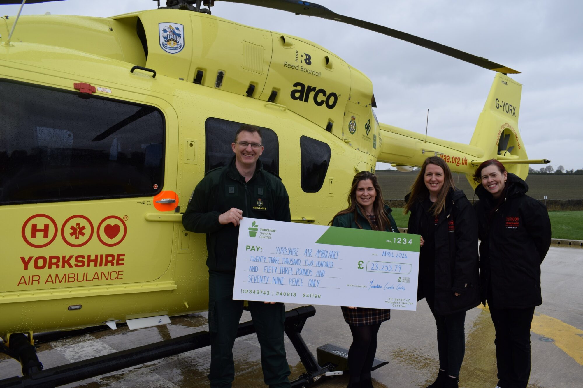 Yorkshire Garden Centres Exceeds Fundraising Goal for Charity of the Year, Yorkshire Air Ambulance