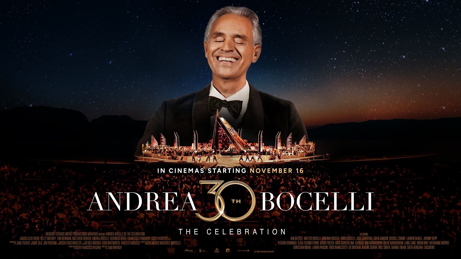 Andrea Bocelli 30: The Celebration – Watch This Star-Studded Concert Film in Yorkshire Cinemas This November!"