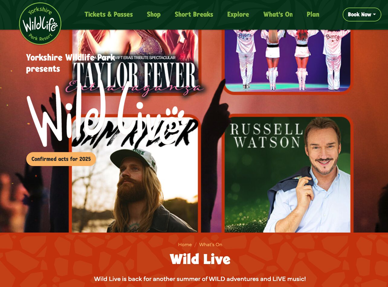 Who’s playing Wild Live at Yorkshire Wildlife Park 2025? Full lineup, dates and how to get in