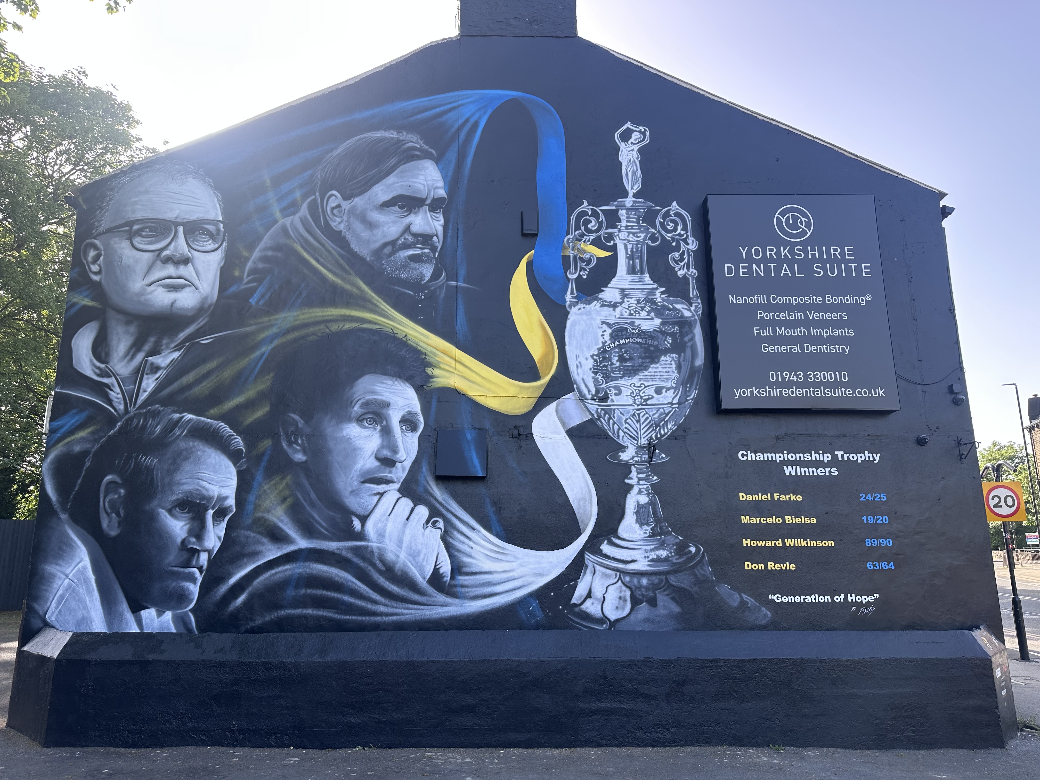Leeds United Mural in Guiseley Fully Restored to Celebrate Local Heritage