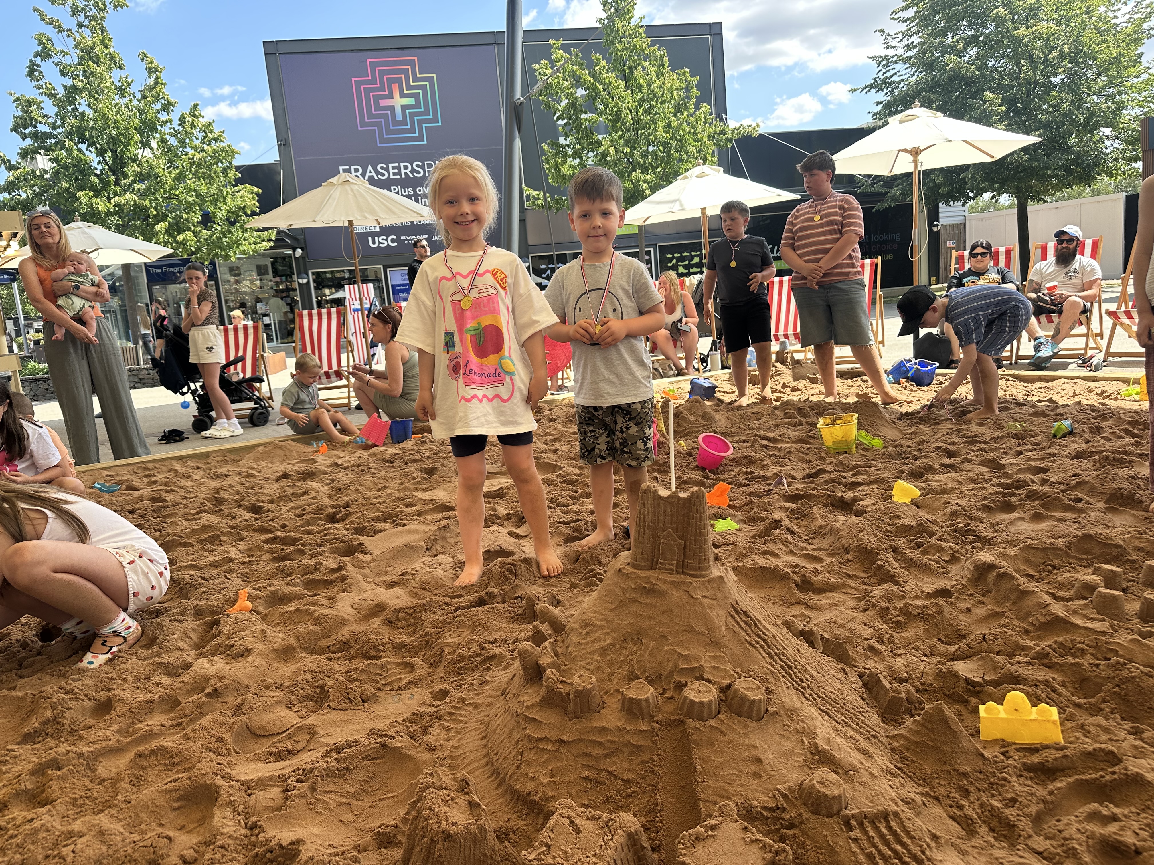 Families Enjoy Sandcastle Competition at Frasers Plus Designer Outlet Leeds on 20th July 2026