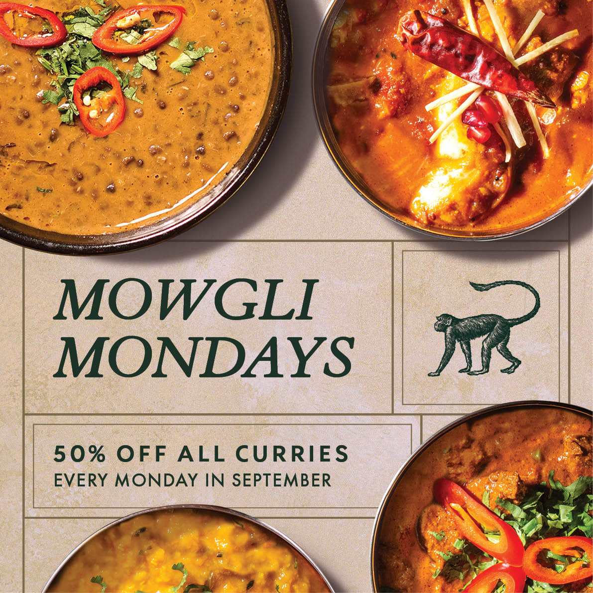 Featured image for Mowgli Street Food Offers 50% Off Curries Every Monday This September - Shopping
