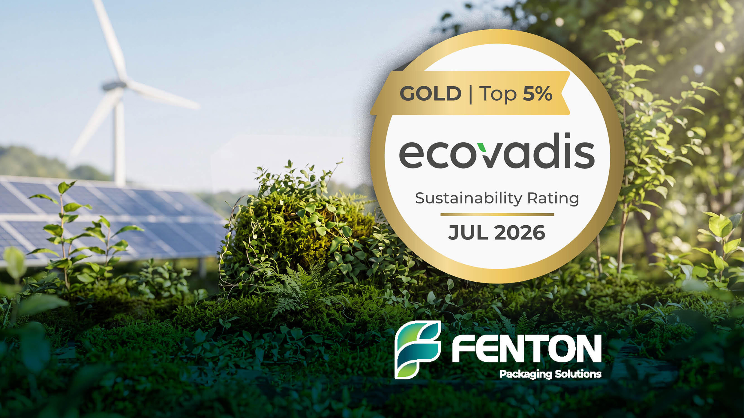 Featured image for Fenton Packaging Solutions Achieves Gold Medal from EcoVadis for Sustainability Efforts - Business