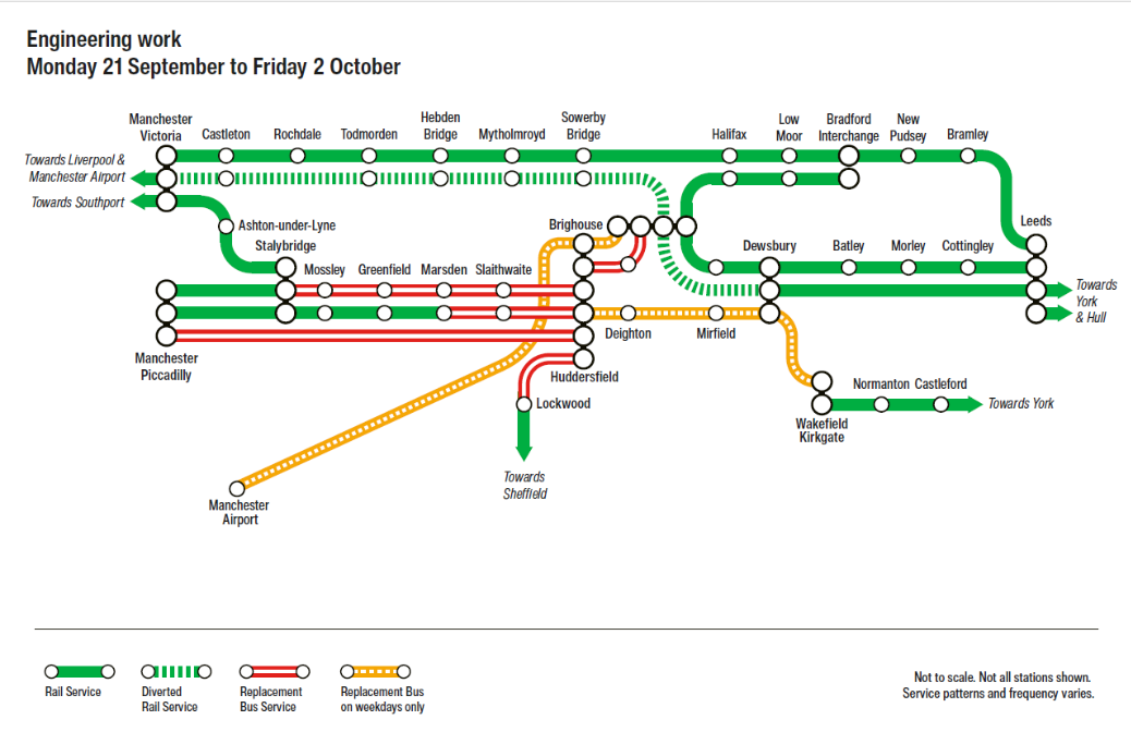 Featured image for Significant Railway Upgrades Scheduled for Stalybridge, Huddersfield, and Mirfield from September 19 to October 4, 2026 - Traffic & Travel
