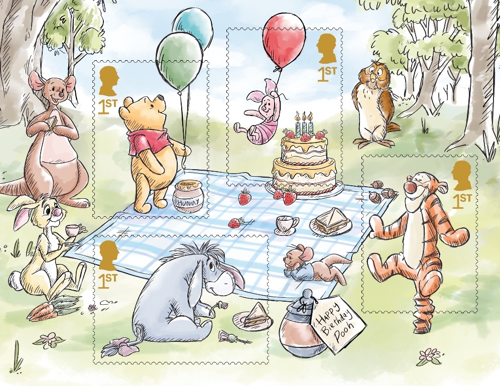 Featured image for Royal Mail Launches Special Stamp Collection for Winnie the Pooh's 100th Anniversary - Shopping