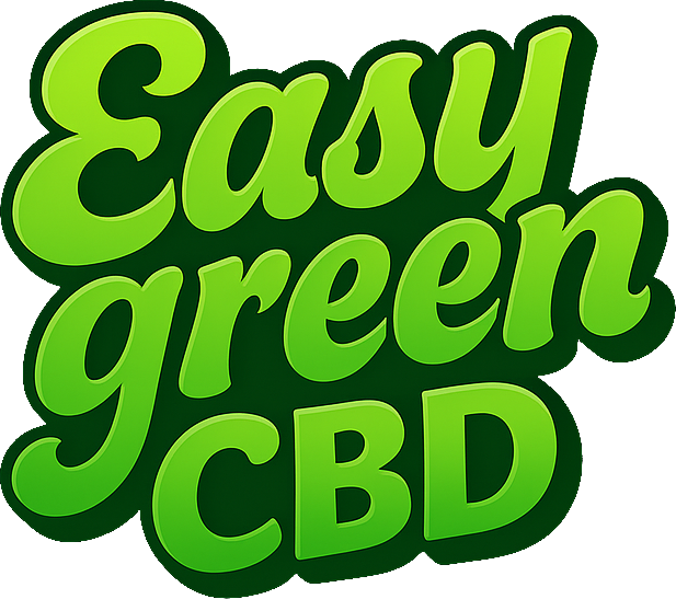 Easygreen CBD logo in bright green with bold, flowing lettering