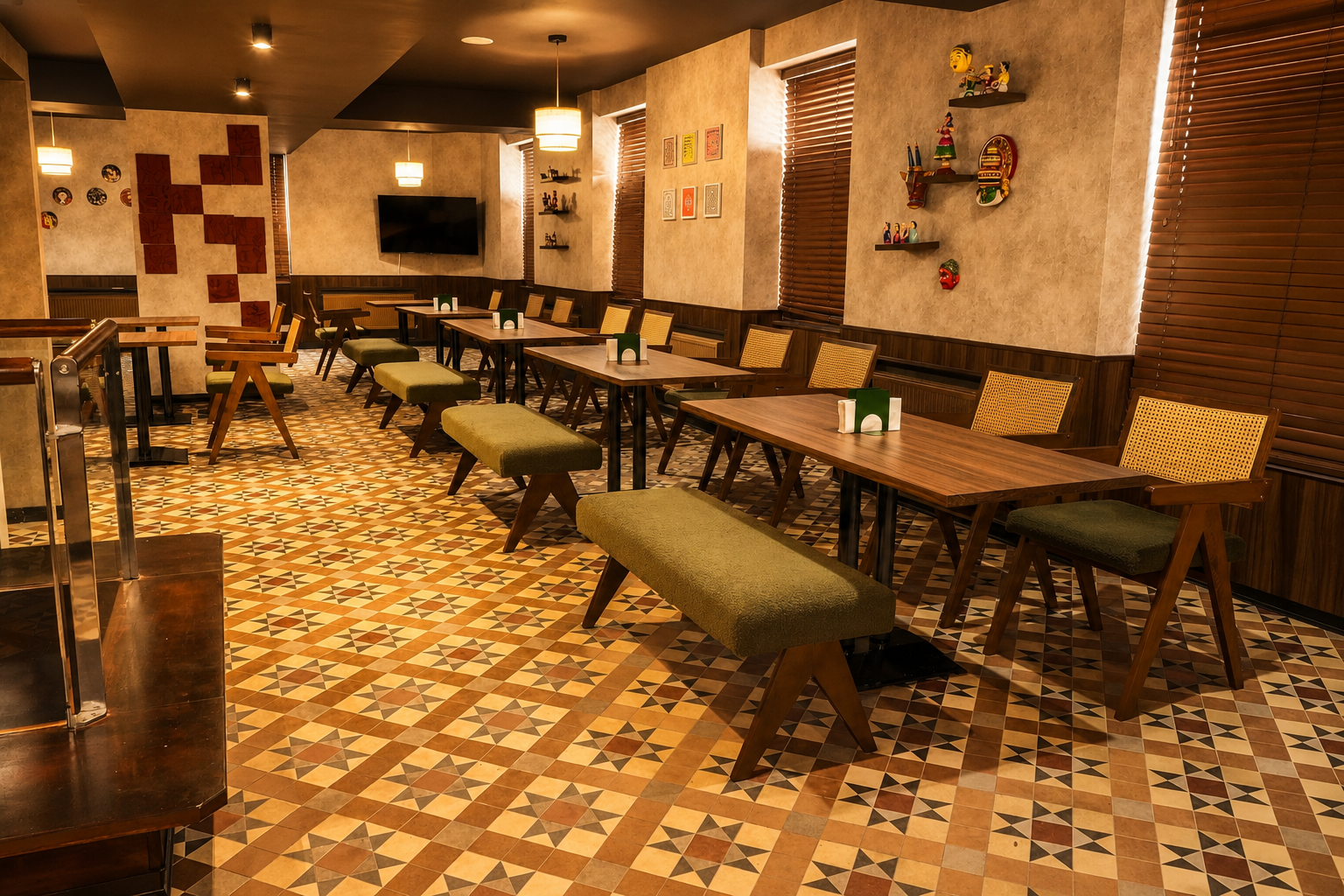 Experience dining with Indian style in our elegant space