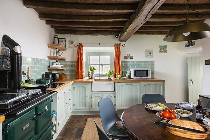 The kitchen/diner has all you need to cook a holiday meal