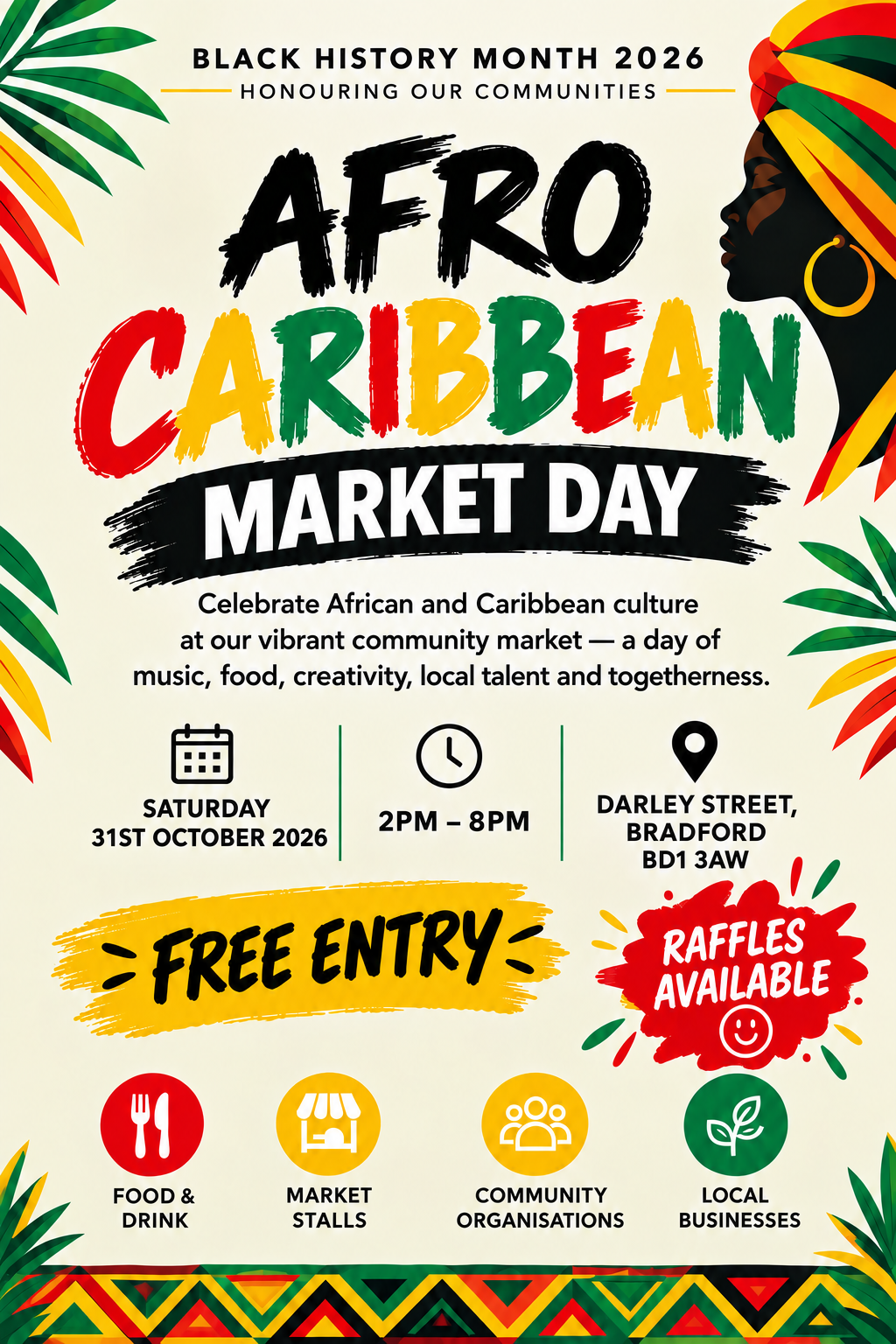 Event image for Afro-Caribbean Market Day – Celebrating Black History Month 2026
