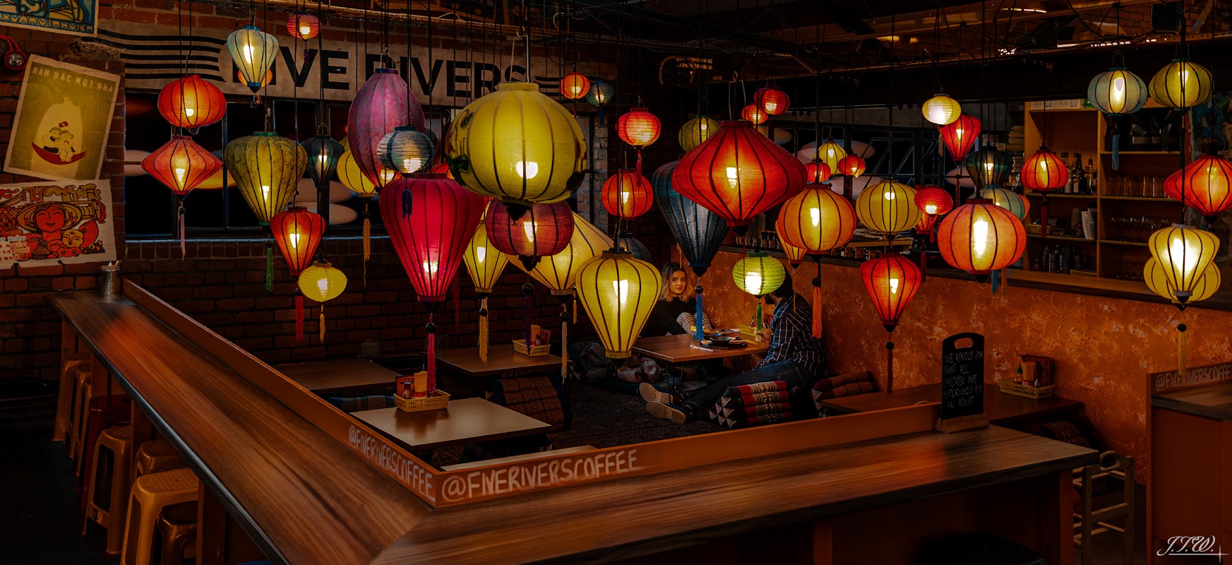 Dining at Five Rivers Coffee Company in neepsend