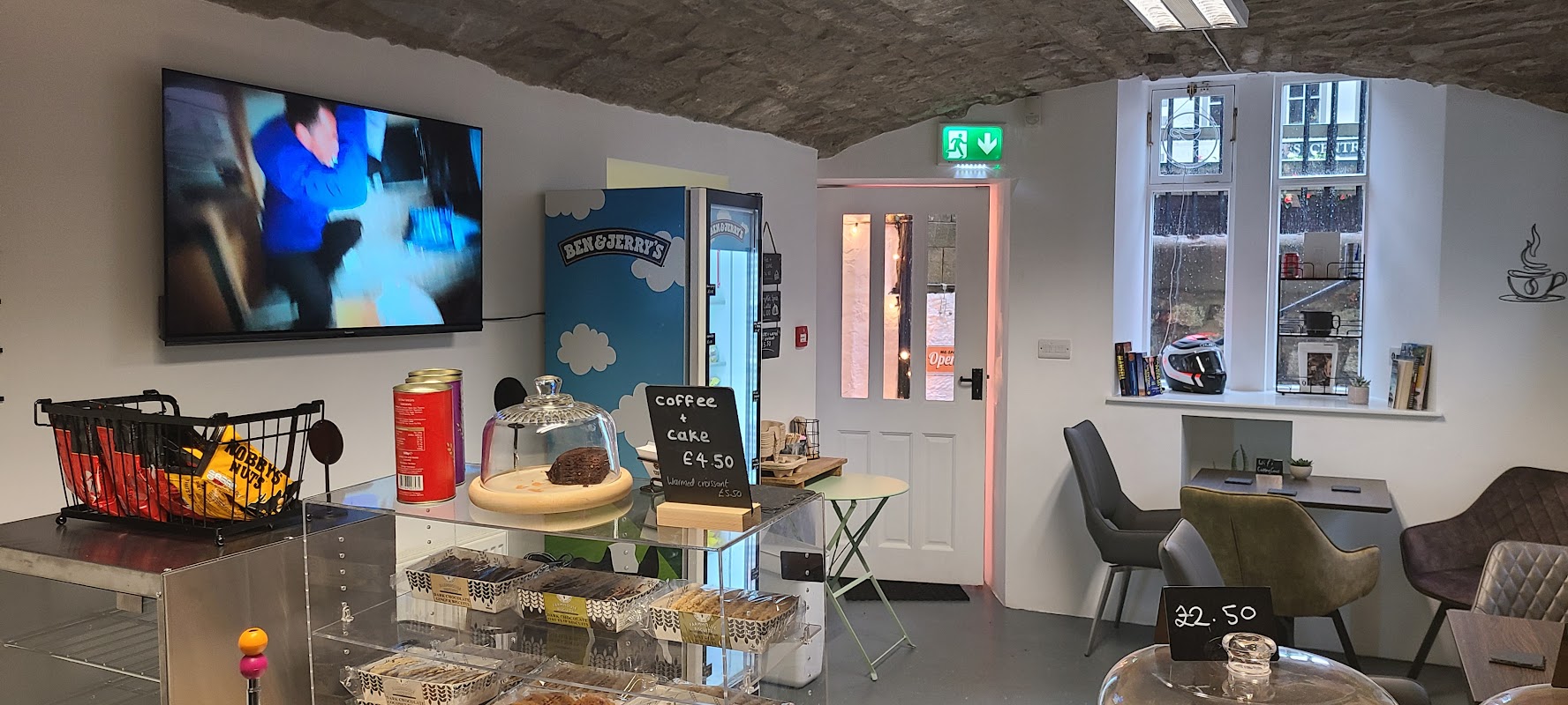 Coffee in the Cave (under the ice-cream shop)