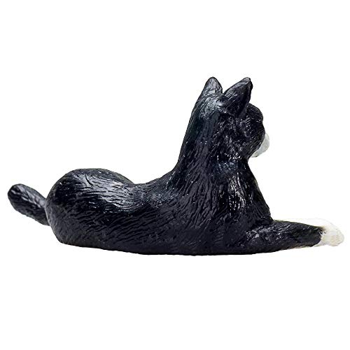 Cat Lying Black and White - image 4