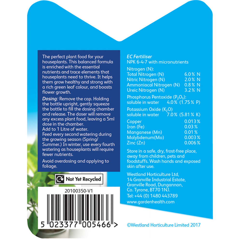 Westland House Plant Feed Concentrate 200ml - image 2