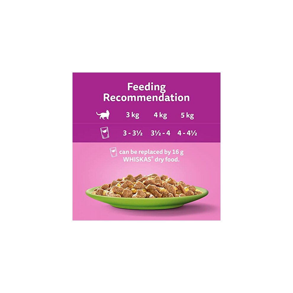 whiskas 1 plus Adult Mixed Selection in Jelly 84 Pouches, Adult Wet Cat Food, Megapack (84 x 85 g) - image 3