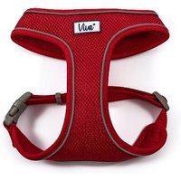 Red Ancol Viva Mesh Harness with adjustable straps and buckle, size 34-45cm, featuring a breathable mesh design.