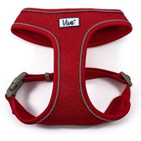 Red Ancol Viva Mesh Harness with adjustable straps and buckle, size 44-57cm, featuring a soft, breathable design.