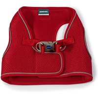 Red Ancol Viva Step In Harness with mesh fabric, reflective trim, and adjustable buckle, size 54-60cm.