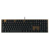 Black bronze Cherry KC 200 MX full-size wired USB mechanical keyboard with QWERTY layout and numeric keypad.