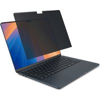 Kensington MagPro Elite magnetic privacy screen filter on open MacBook Air 13", dark tint, fits 2022 and newer models.