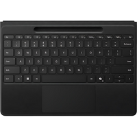 Black Microsoft Surface Pro Flex CoPilot Keyboard with touchpad and full QWERTY layout.