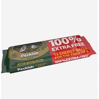 Peckish Extra Goodness Balls pack, green and red, 12 energy balls, bird image, 100% extra free text.