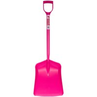 Pink Red Gorilla plastic shovel with a wide, flat blade and a D-shaped handle.