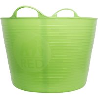 Large pistachio green flexible tub with ribbed texture and two sturdy handles.