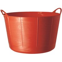 Red Gorilla Tub Medium in bright red with two sturdy handles and a flexible, ribbed design.