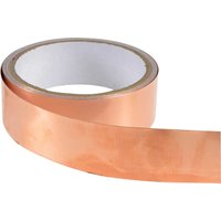 Copper-colored Rentokil slug and snail barrier tape roll with a white inner core.
