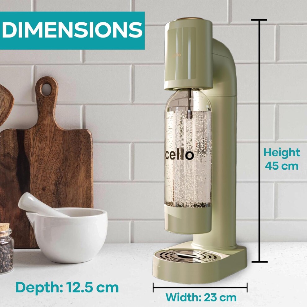 Cello Overture Sage Green Soda Maker - image 3