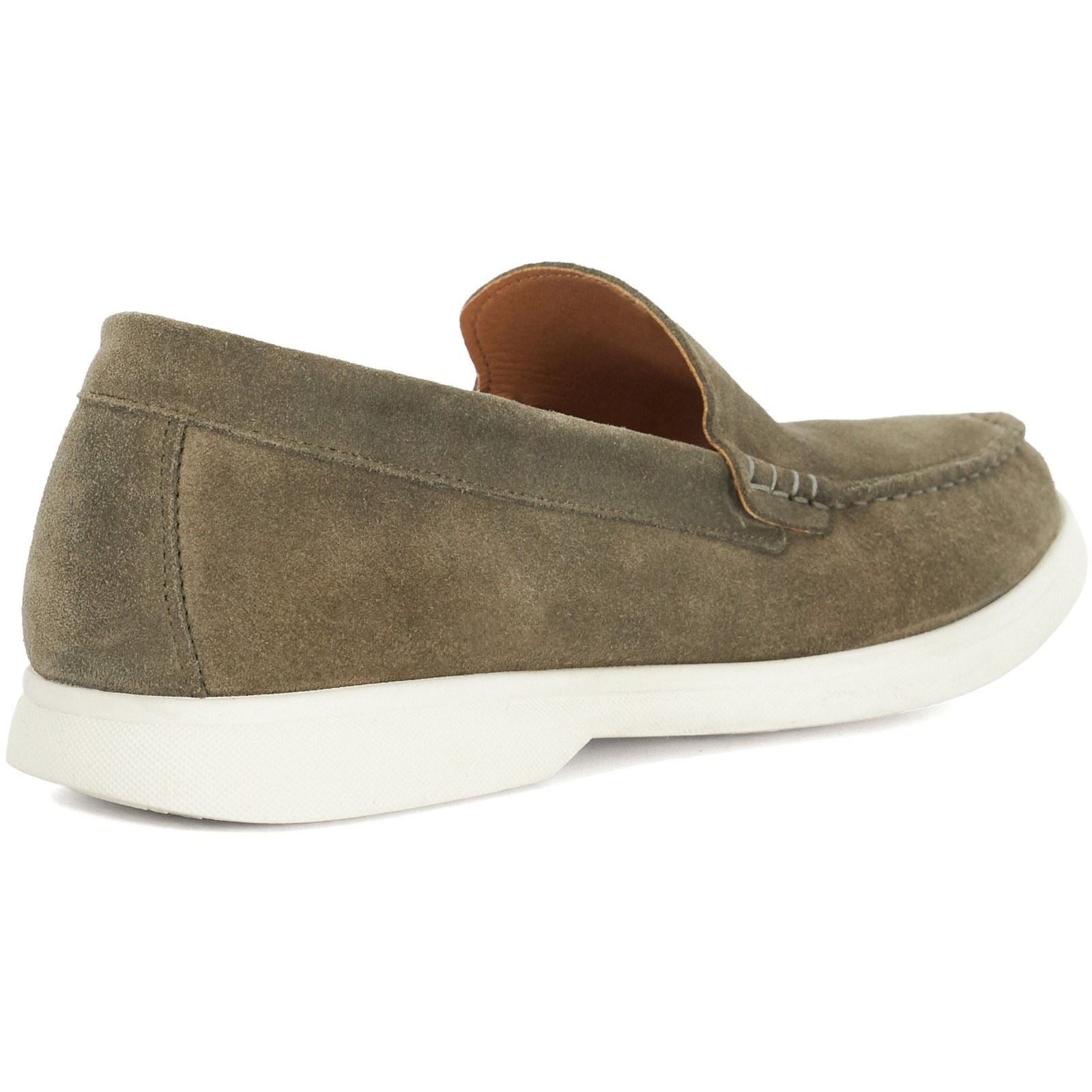 Dune Buftonn Suede Men's Khaki Loafers - image 2