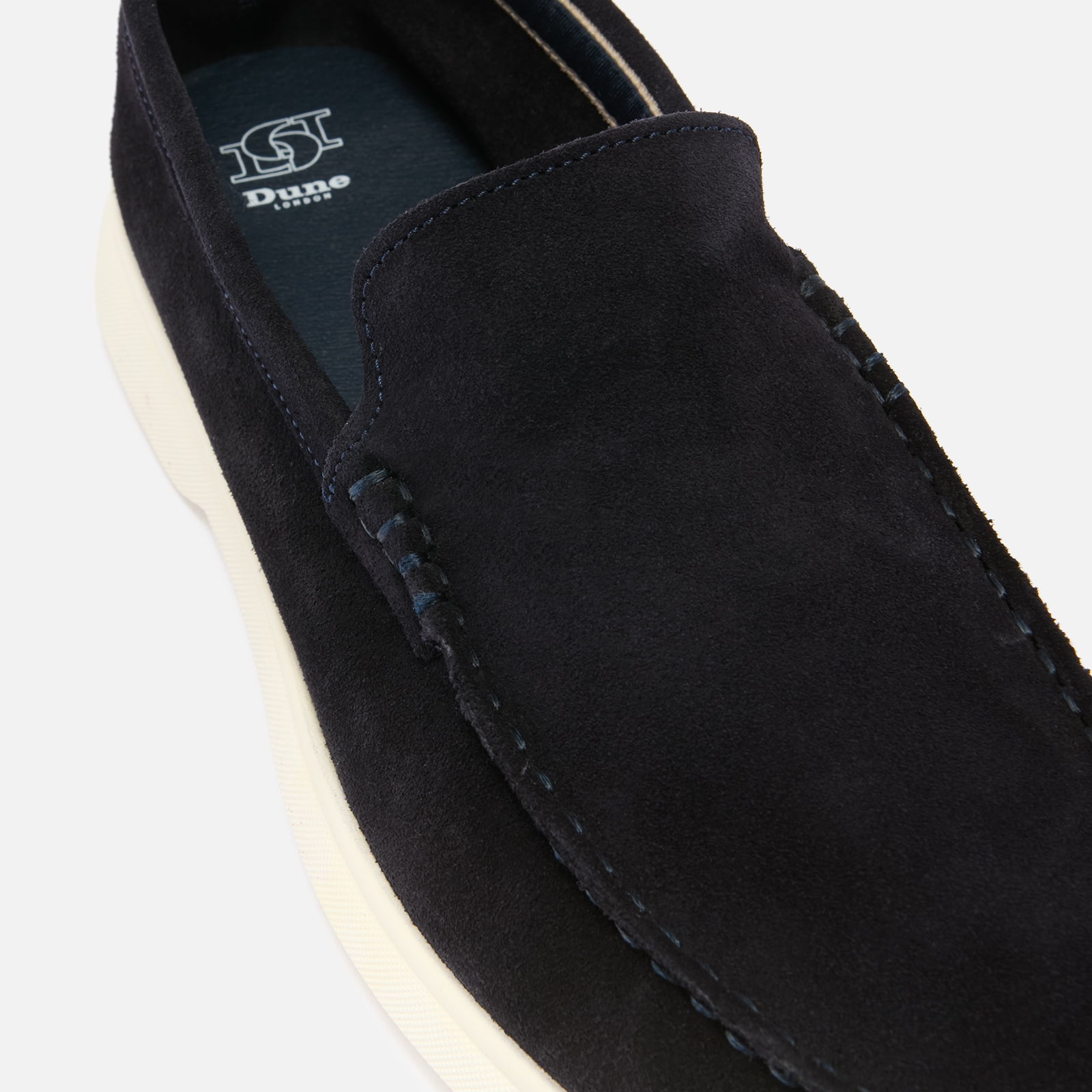Dune Buftonn Suede Men's Navy Loafers - image 3