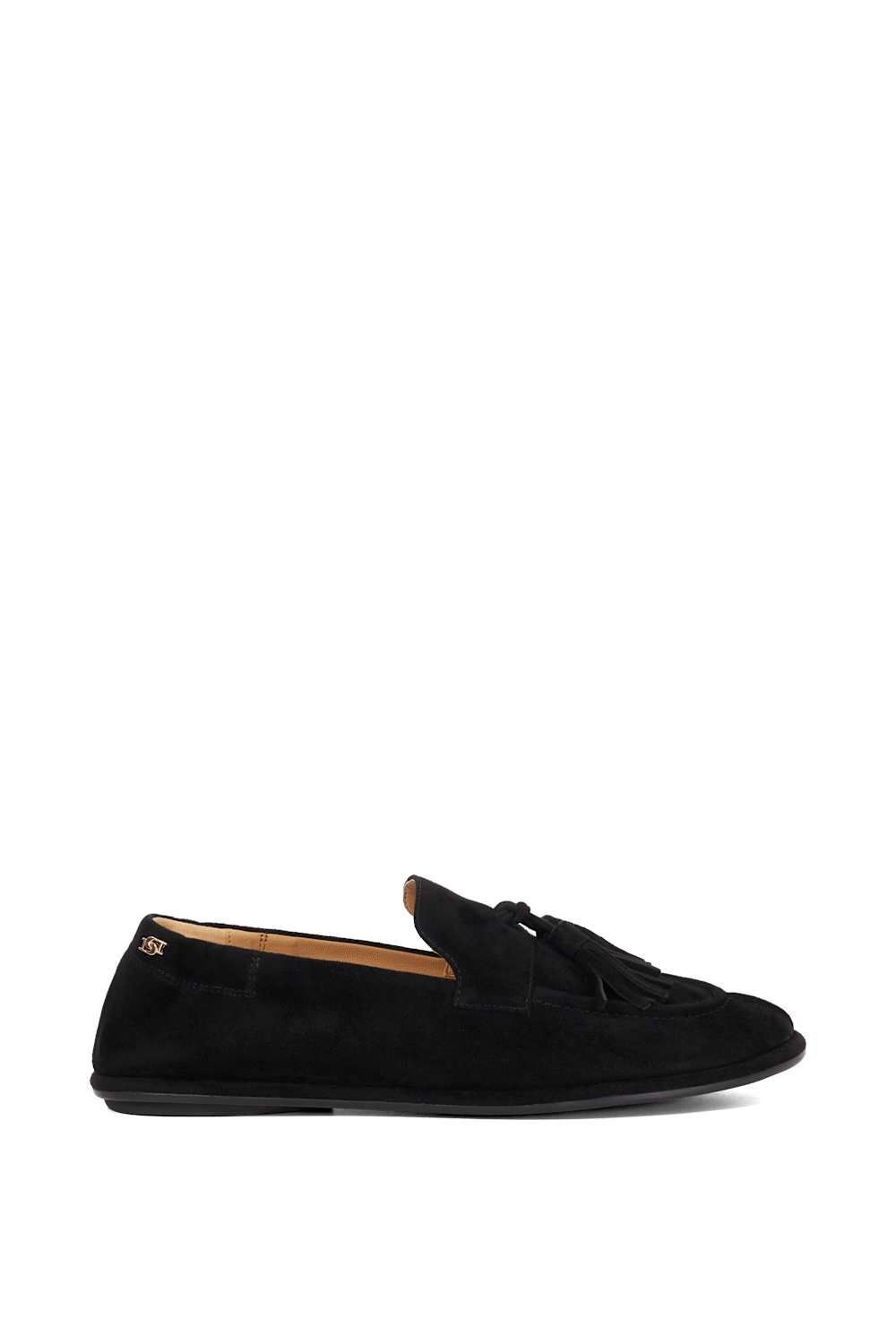 Dune Grounding Suede Women's Black Loafers - image 2