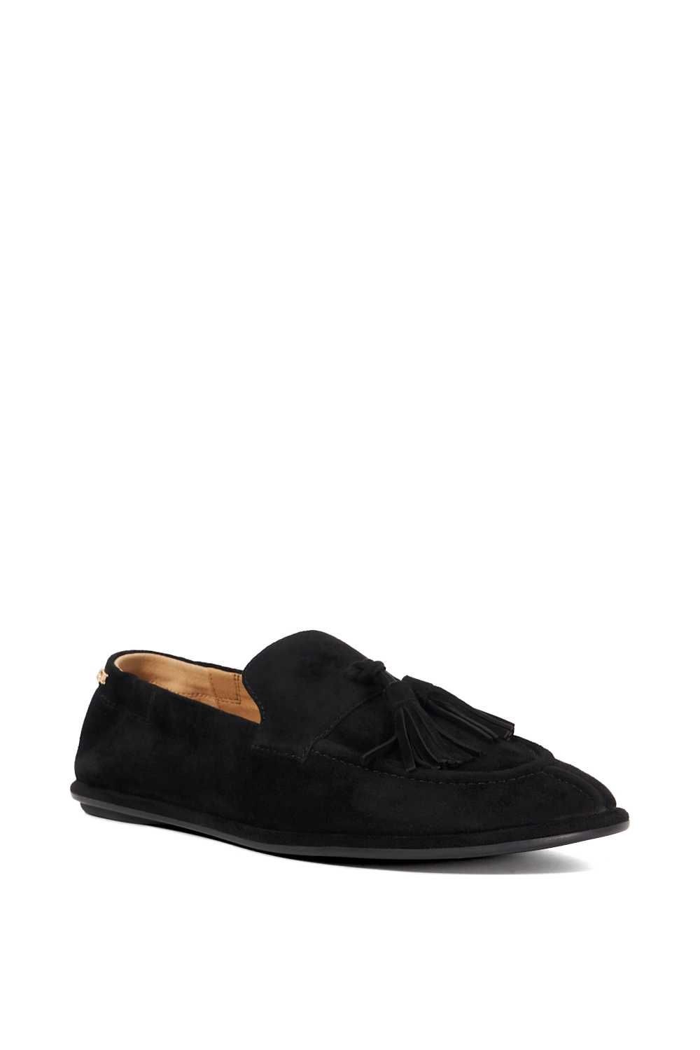 Dune Grounding Suede Women's Black Loafers - image 3