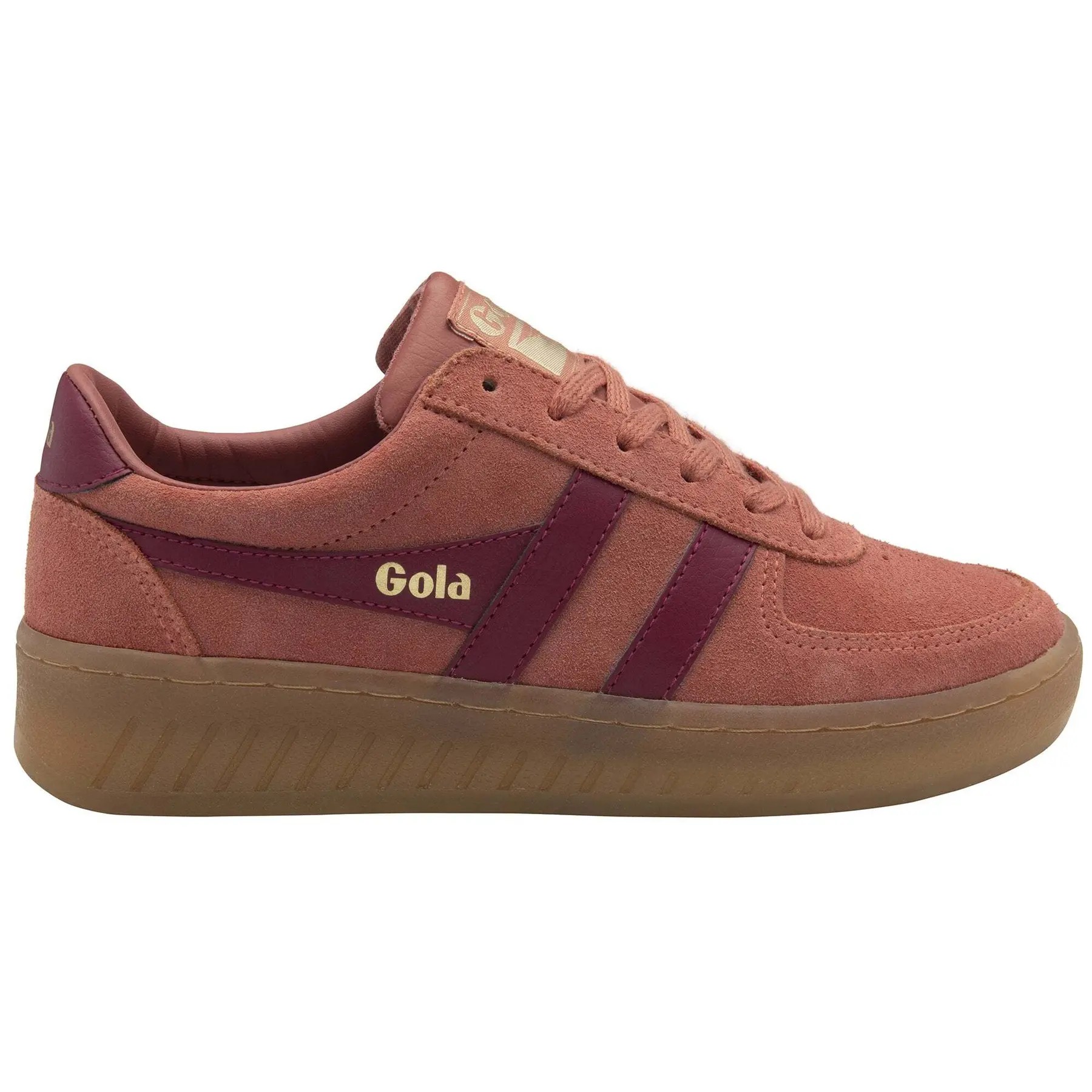 Gola Gola Grandslam Suede Women's Shoes Clay/Cerise/Gum : 6 B - Medium, Leather