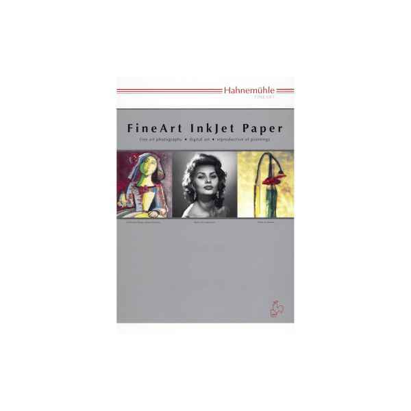Hahnemühle Museum Etching paper pack contains 25 sheets of A4 size (210 x 297 mm), featuring a textured, off-white surface ideal for fine art printing.