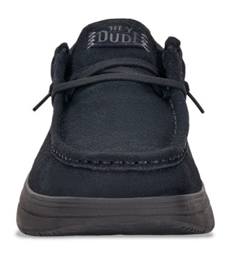 HEYDUDE Men's Wally X Suede Shoes in Black - image 4