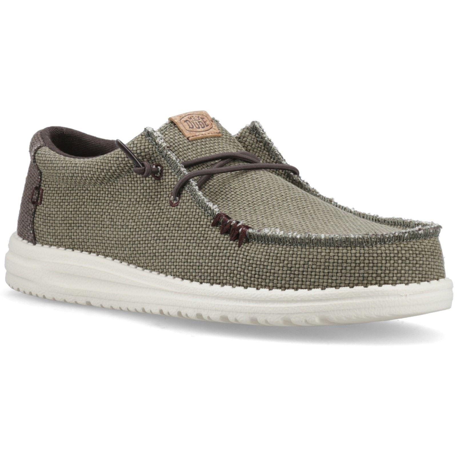 Hudson Hey Dude, Laced Shoes, Male, Green, 10 UK, Wally Braided
