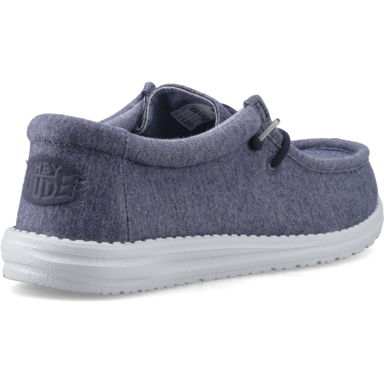 HEYDUDE Wally Stretch Jersey Cotton Men's Navy Moccasins Shoes - image 2