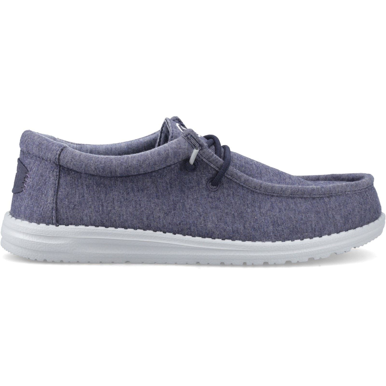 HEYDUDE Wally Stretch Jersey Cotton Men's Navy Moccasins Shoes - image 5