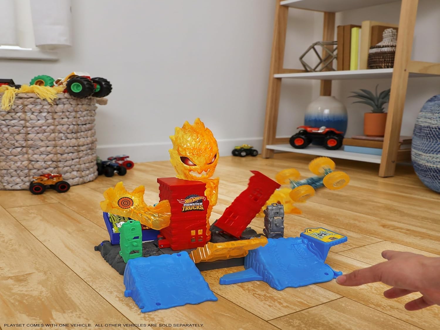 Hot Wheels Monster Trucks Power Smashers Torch Tower Takedown Playset - image 4
